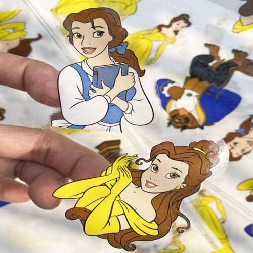 Cute Belle Sticker Anime Beauty and the Beast Disney Car Refrigerator Computer Mobile Phone Decoration Pasters DIY Graffiti Toys