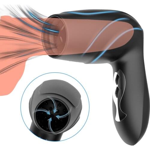 Blowjob Penis Vibrator Strong Vibrating Men Automatic Masturbator Cup Oral Glans Massager Sex Toys for Men Delay Lasting Trainer