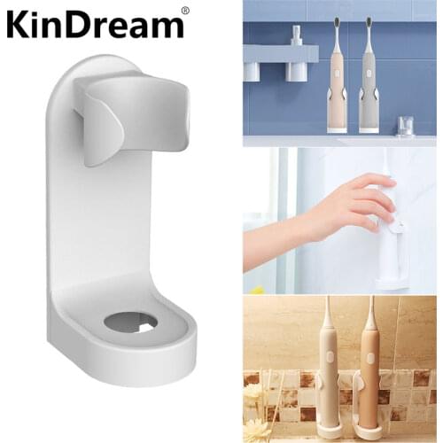 New Creative Traceless Stand Rack Toothbrush Organizer Electric Toothbrush Wall-Mounted Holder Space Saving Bathroom Accessories
