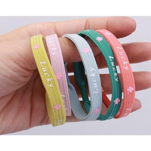 New Simple Printing English Alphabet Hair Rope Students Cute Hair Tie Rubber Band Hair Ring Jewelry Female