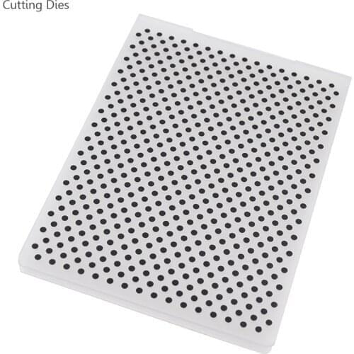 Round Dots Printed Plastic Embossing Folder For Scrapbook DIY Card Tool Plastic Template Stamp Card Making Decoration Supplies