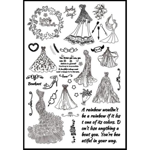 Hot selling mermaid wedding alphabet transparent clear stamp / silicone seal roller stamp DIY scrapbook album / card production