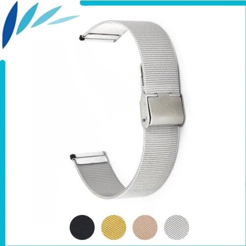 Milanese Stainless Steel Watch Band 16mm 18mm 20mm 22mm for Seiko Hook Clasp Watchband Strap Wrist Loop Belt Bracelet Silver