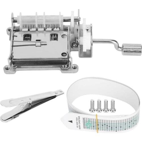 With Hole Punch Music Box Movement 4.1 x 1.8 x 1.1in Exquisite Hand Crank Movement Durable for Holiday Gifts Music Box