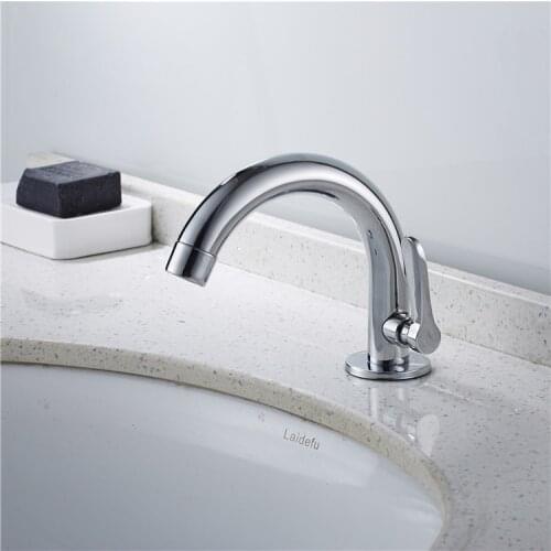 Dofaso Single cold stainless steel bathroom faucet washbasin wash basin single cold water tap washbasin tap