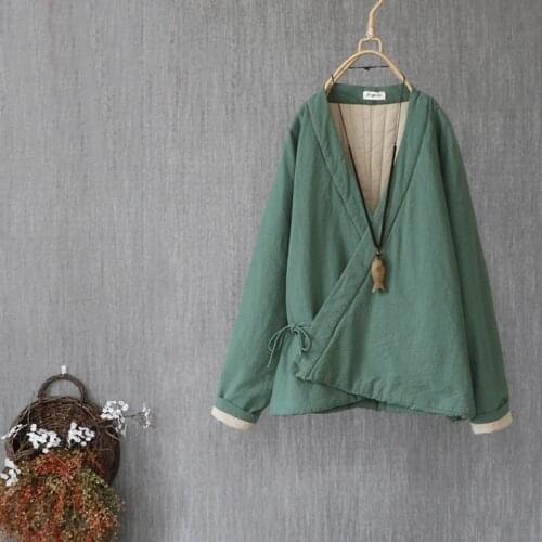 Traditional Chinese Clothing For Women Cotton Warm Coat Hanfu Female Retro Jacket Tang Suit Oriental Quilted Cheongsam Top 11727