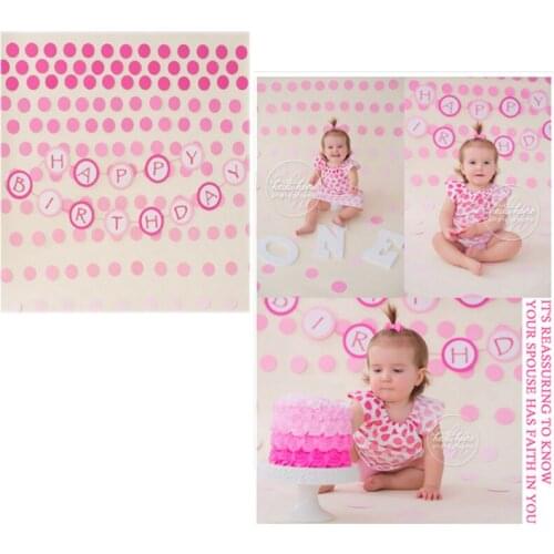 MEHOFOTO Vinyl Photo Backdrops Birthday Party New Fabric Flannel Photography Background Pink Dots For Children photo studio 6720