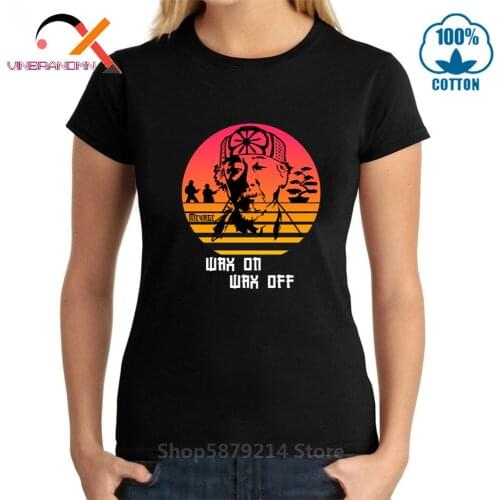 Wax on wax off Classic Movie T-shirt Cobra Kai Retro Sleeve Kung Fu T shirt Miyagi Do Bonsai Tree Karate Kid Martialer Art Shirt