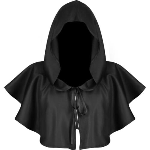 Japanese Cosplay Cloak For Adult Women Men Unisex Medieval Hooded Solid Cloak Scouting Legion Costume Anime Cosplay Black Cape