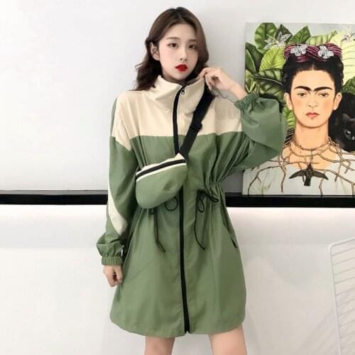 Harajuku jacket women Patchwork Bomber jacket Loose BF Style Coat Outwear With Bag Windbreaker Streetwear Hip Hop Korean clothes