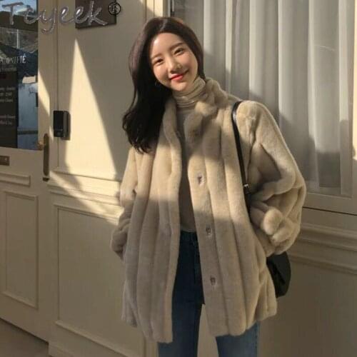 Womes Jacket Winter Coat Women Jackets for Woman 2020 Kpop Lamb Wool Clothing Faux Fur Plush Coats Female Mujer Chaqueta LXR311