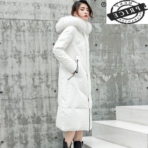 Duck a0% White Down Jacket 2021 Women Winter Jacket Long Thick Coat for Women Hooded Down Parka Warm Female Clothes 6a21