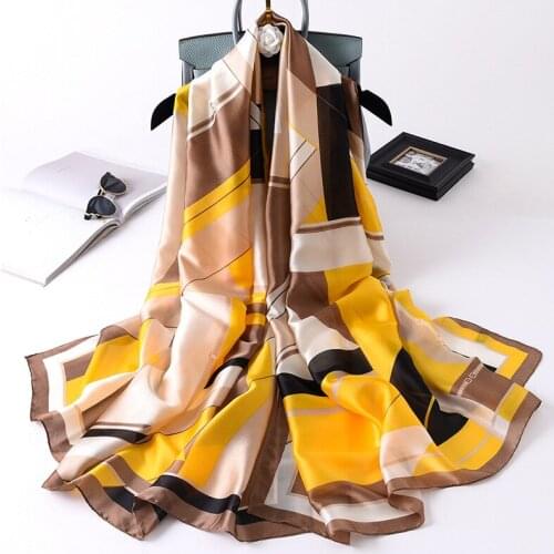 KOI LEAPING new summer woman fashion geometry print printing long scarf scarves headscarf hot popular mature girl gift