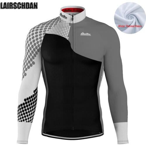 LairschDan Winter Men Fleece Warm Cycling Jersey MTB Jacket Windproof Long Sleeve Bike Cycling Clothes Maillot Ciclismo Hombre