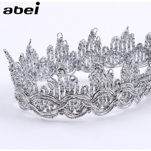 5Yards 23mm Silver Lace Ribbon Trims DIY Patchwork Handmade Wedding Craft Clothing Hometexile Sewing Accessories Supplier