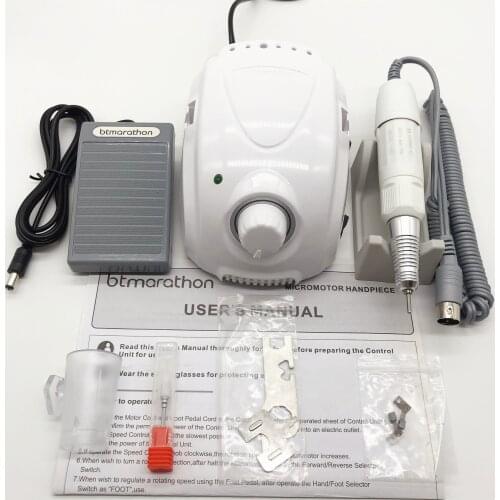 65W btmarathon micro motor + SDE-H20N high quality 35000RPM handle professional nail art manicure dental polishing art equipment
