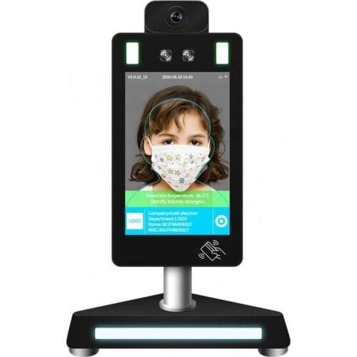 7.1 android thermal imaging face recognition binocular camera with digital body temp detection terminal