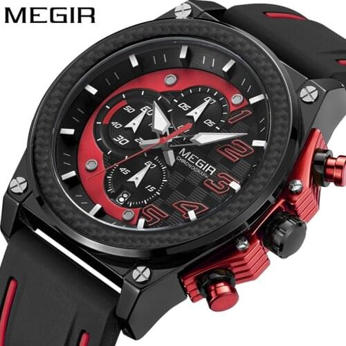 Hot Sale High Quality Fashion Megir Sport Watch Men Quartz Luxury Brand Designer Chronograph Men Watches Dropshipping