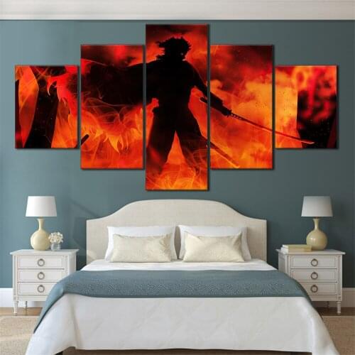 Demon Slayer Wall Painting Rengoku Kyoujurou Anime Japanese Anime Home Decor Painting Posters Wall Decor Home Room Art Painting