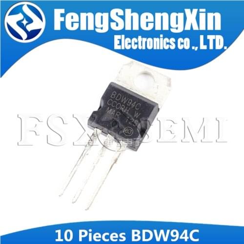 10PCS BDW94C TO-220 BDW94 TO220 PNP Epitaxial Silicon Transistor