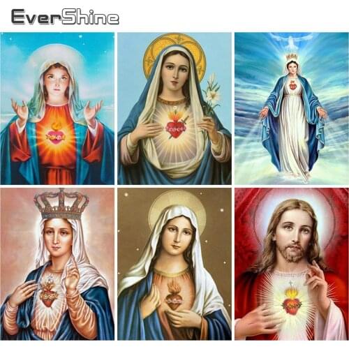 Evershine Diamond Embroidery Maria Full Square 5D DIY Diamond Painting Portrait Mosaic Art New Arrival Decor For Home