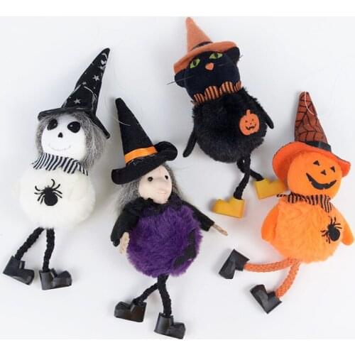Halloween Doll Ghost Pumpkin Witch Plush Toys Horror Decor Desktop Figurines Haunted House Hanging Decor Halloween Terror Doll