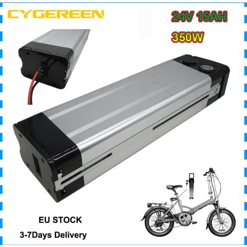 24V 13AH 15AH Silver Fish Batterie 250W 350W 24V 11AH Lithium ion Electric Bike Battery with 29.4V 2A Charger Free customs fee