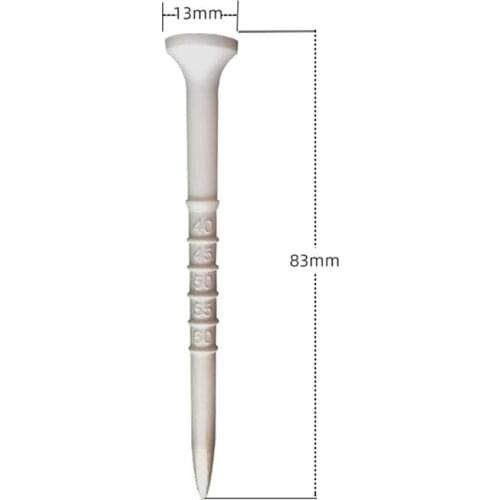 Lotusflower 20Pcs/Lot Golf Accessories Tee White Color Golf Plastic Tees 83mm High Quality Golf Scale Mark Tees