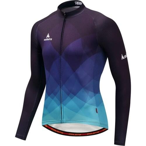 Miloto Men Long Sleeve Cycling Jersey Cycling clothing roupa ciclismo Autumn Maillot Ciclismo Spring Top