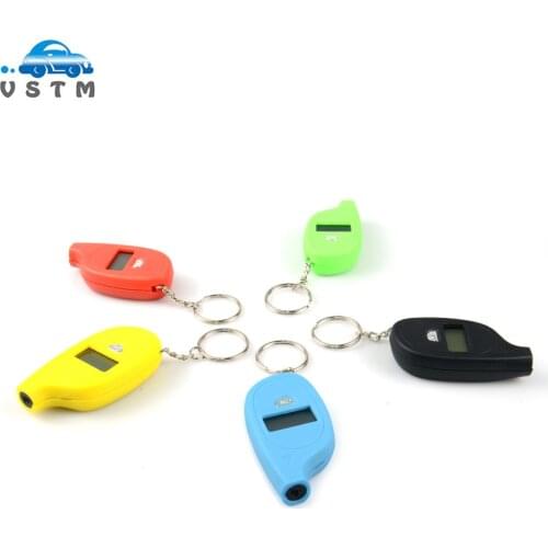 Mini LCD Digital Tire Tyre Keychain Air Pressure Gauge For Car Auto Motorcycle W310