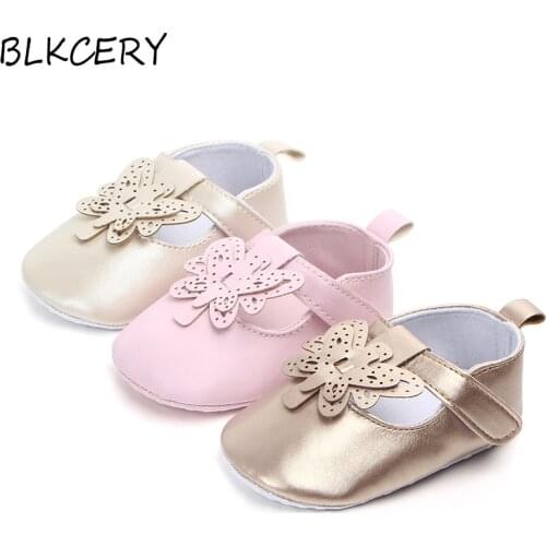 Brand Baby Girl Shoes Newborn Soft Bottom Princess Moccasins Moccs Shoes Infant Leather Butterfly Toddler 1 Year Old Slippers
