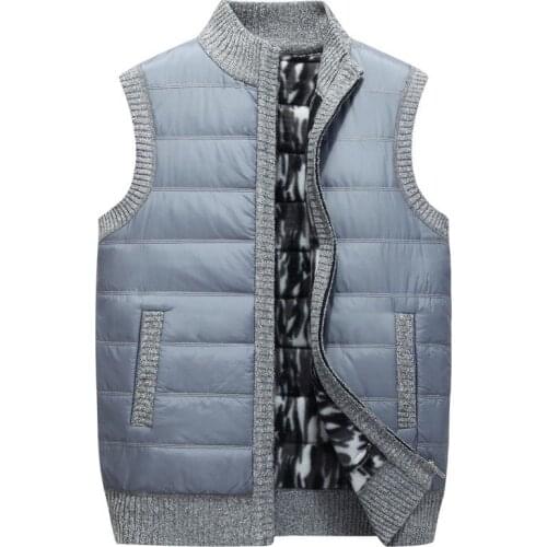 Mens Jacket Sleeveless Vest Winter Male Fleece Warm Vest Coats Men Stand Collar Army Thicken Waistcoats Clothing