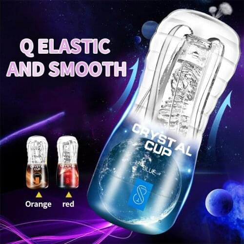 Male Masturbator Cup Soft Pussy Transparent Sex Toys Pussy Anal Sex Mouth Blowjob Masturbating Vacuum Pocket Cup for Men