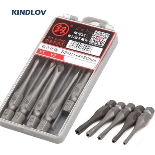 KINDLOV 5Pcs Screwdriver Bit Set Magnetic Phillips Torx Hex Shank Screwdriver Bits Precision Electric Screw Driver Power Tools