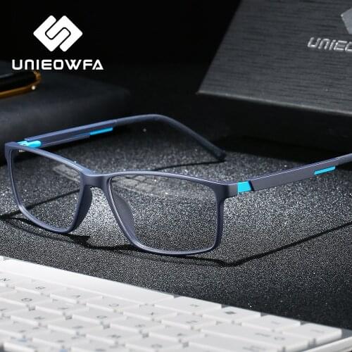 Optical Computer Glasses Frame Men Myopia Anti Blue Light Blocking Eyeglasses Frame Prescription Clear Korea Gaming Eyewear TR90