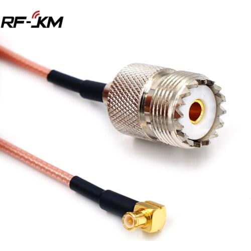 RF Coaxial Cable UHF SO239 PL259 Female nut bulkhead To MCX Male Right Angle RA PLUG RG316 Pigtail Cable