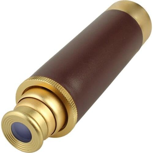 HD Vision 25x50 Telescopic Pirate Monocular for Kids & Adults Spyglass for Camping Moon Watching Handheld Collapsible Telescope