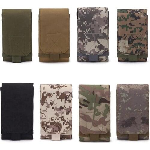 Universal Tactical MOLLE Holster 5" Army Mobile Phone Belt Pouch EDC Security Pack Carry Accessory Kit Waist Bag Case Compatible