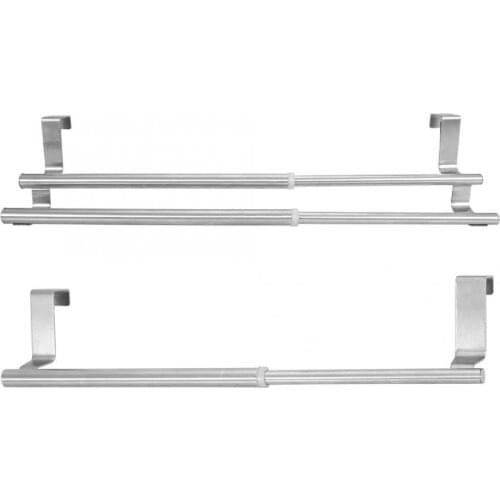 Towel Hanger Stainless Steel Retractable Bath Towel Rack Double/Single Bar Bedroom Towel Shelf Kitchen Towel Holder