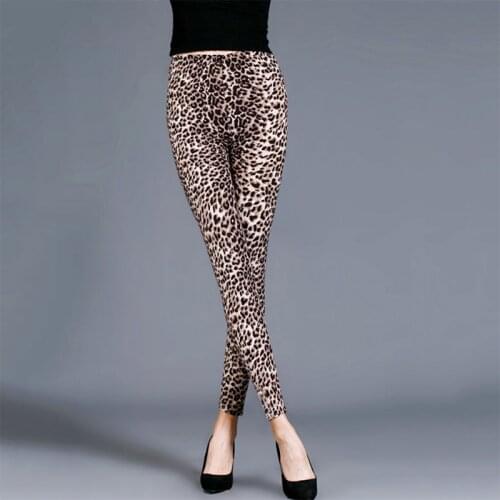 YSDNCHI Leopard Printed Fitness Legging High Waist Trousers Stretch Female Summer Sporting Workout Pant