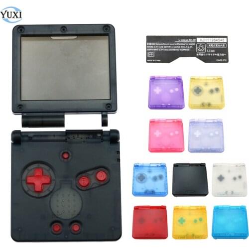 YuXi Replacement Transparent Clear Housing Shell Repair Parts for Nintendo Gameboy Advance SP for GBA SP Console Case Cover