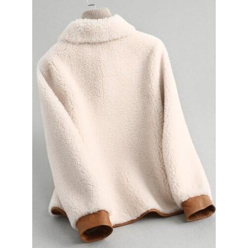 Real Fur Coat Female Lamb Fur Korean Jackets 2020 Autumn Winter Jacket Women Wool Coats Slim Outwear Abrigo Mujer MY3520