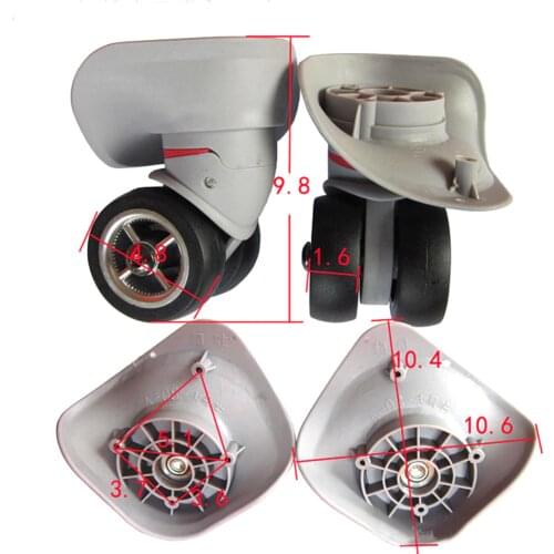 1 Pair Portable Mute Rubber Trolley Luggage Wheels Repair Universal Travel Suitcase Part Replacement Luggage Wheels Accessories