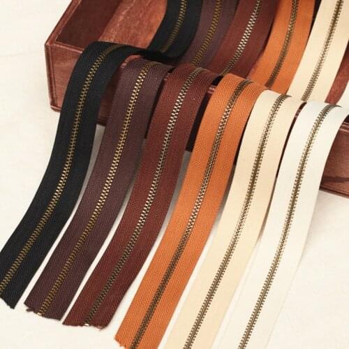 2/5Yards Meetee Bronze Teeth 5# Metal Zipper for Sewing Clothes Bags Zippers Repair DIY Zips Garment Shoes Sewing Accessories