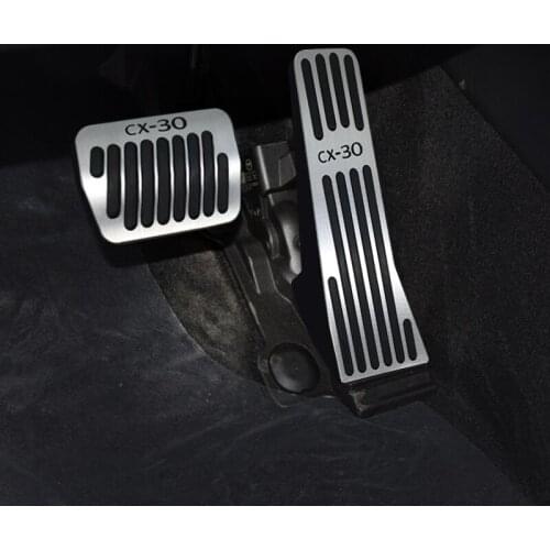 Aluminum Alloy Car Foot Pedal Fuel Accelerator Brake Pedal Cover Non Slip Pad For Mazda CX-30 CX30 2019 2020 2021 Accessories