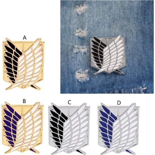 Anime Collection Wing of Liberty Souvenir Pins Badges Attacks On Titan Scouting Legions Brooch Cosplay Fashion Jewelry T84A