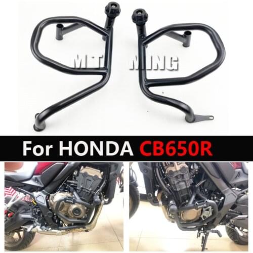 Black Engine Bumper Guard Crash Bars Sliders Protection For HONDA CB650R Neo Sports Cafe CB 650 F FA R RA 2019-2021