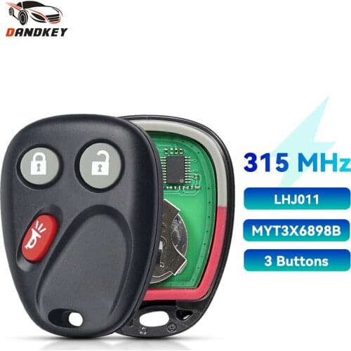 Dandkey For Chevrolet GMC Envoy Trailblazer 2002 2003 2004 2005 2006 2007 2008 315Mhz MYT3X6898B Remote Car Key Fob 3 Buttons