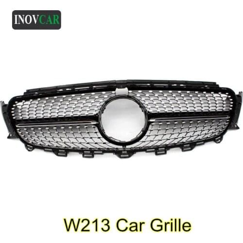 E Class W213 4 Doors Diamond Style Car Front Air Intake Grille For B-ENZ Sport Style 2016-2018 E180 E200 E220
