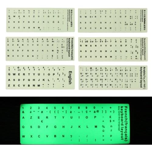 Fluorescent Keyboard Stickers Luminous Waterproof Keyboard Protective Film